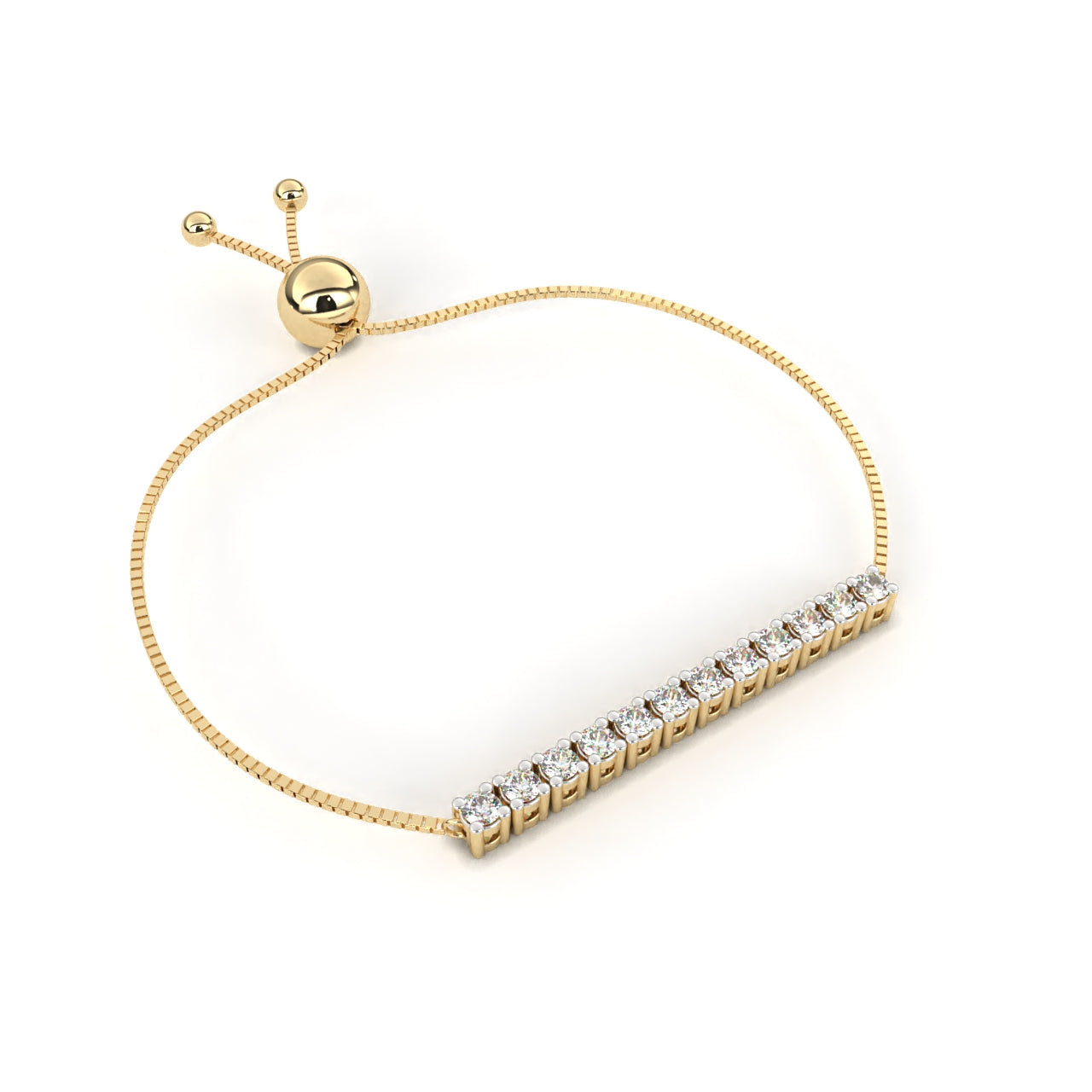 Solitairekart 0.36ct Round Cut Natural Diamond Bracelet-HI Color. VS-SI Clarity